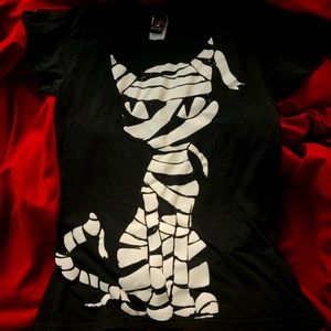 Emily the strange cat mummy tee